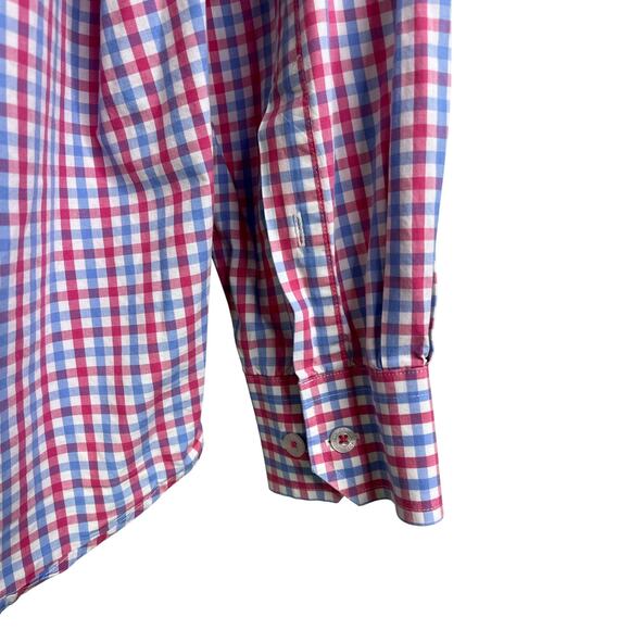 Oxford America Button Down Shirt Mens Large Multi Color Gingham Classic Preppy - Picture 7 of 11